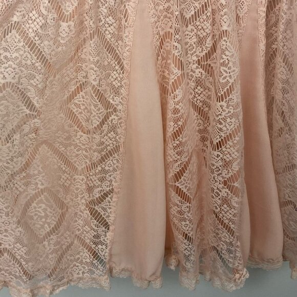 Anthropologie Eloise St. Regis Pink Slip Dress Size Small Lace Sheer Floral Boho - Picture 6 of 10